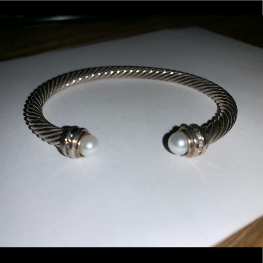 David Yurman 5mm sterling silver cable bracelet.